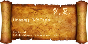 Utassy Rózsa névjegykártya