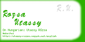 rozsa utassy business card