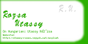 rozsa utassy business card